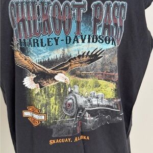 Harley-Davidson Skagway, Alaska Graphic Sleeveless Tee Tank Top - Black XL